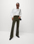 Cord Patch Pocket Tea Dyed Flared Trousers